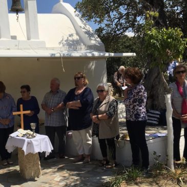 Ostermontag 2018 Gottesdienst in Gourniá, anschließend Picknick